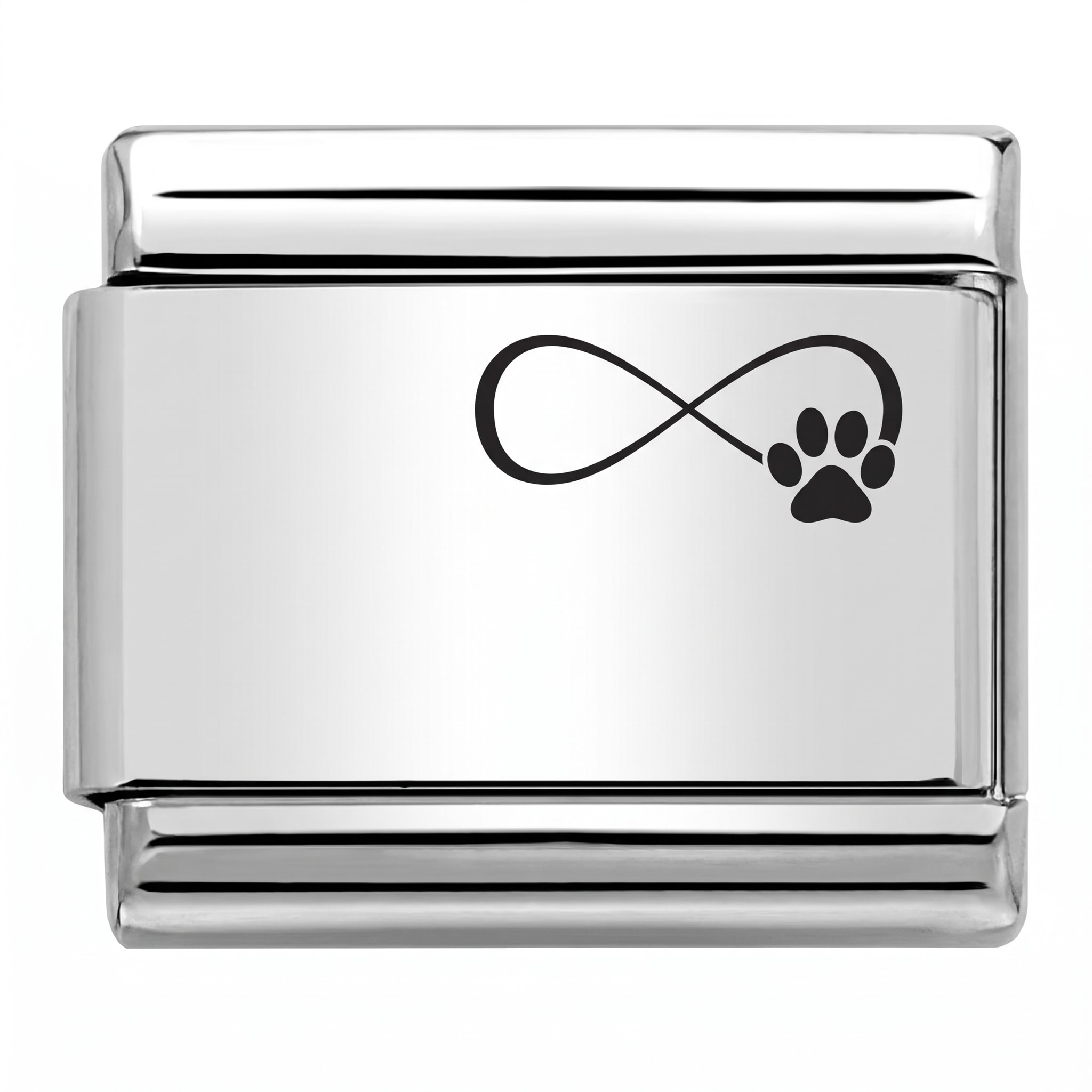 Charm Italiano Infinito Huella Plateado