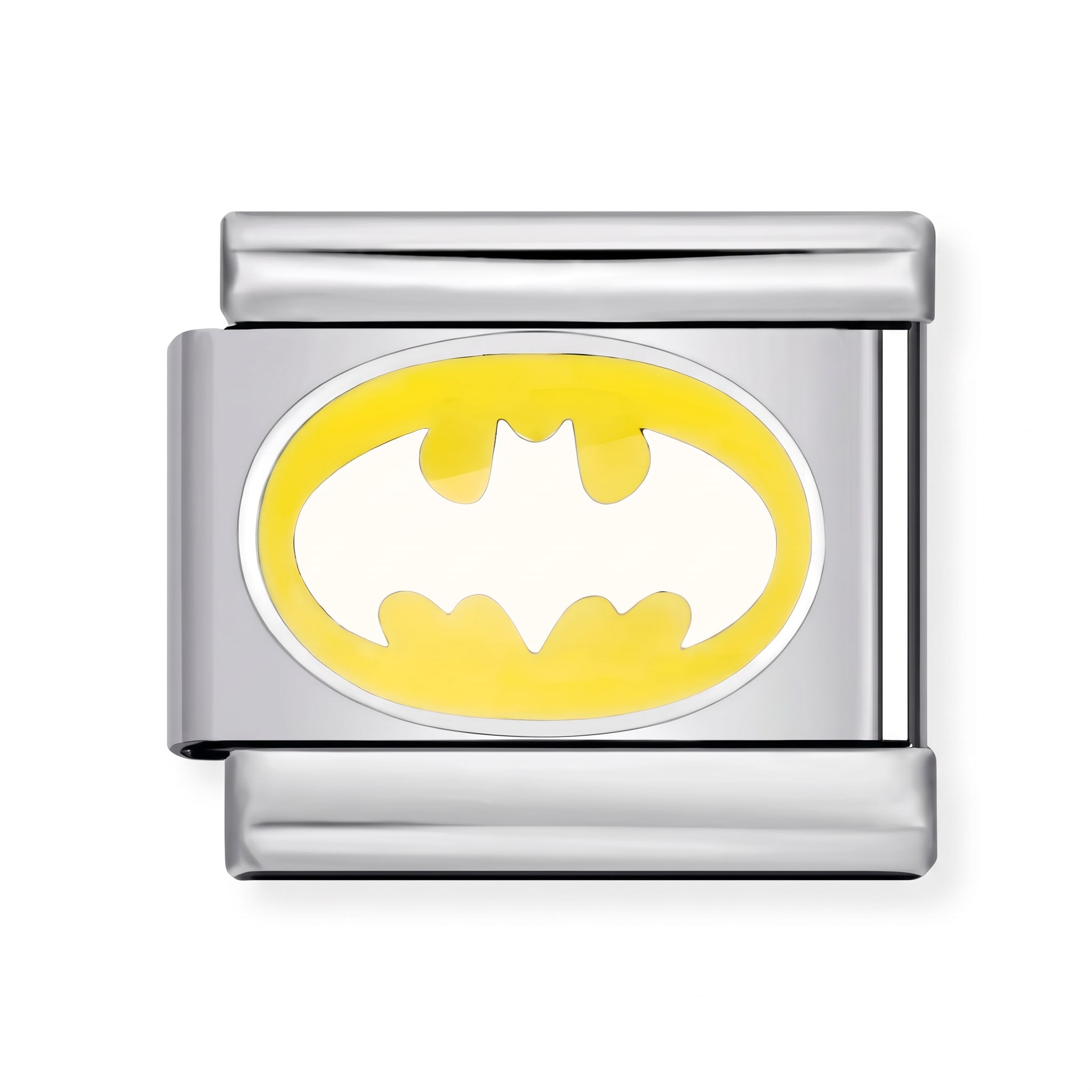 Charm Italiano Batman Amarillo Plateado