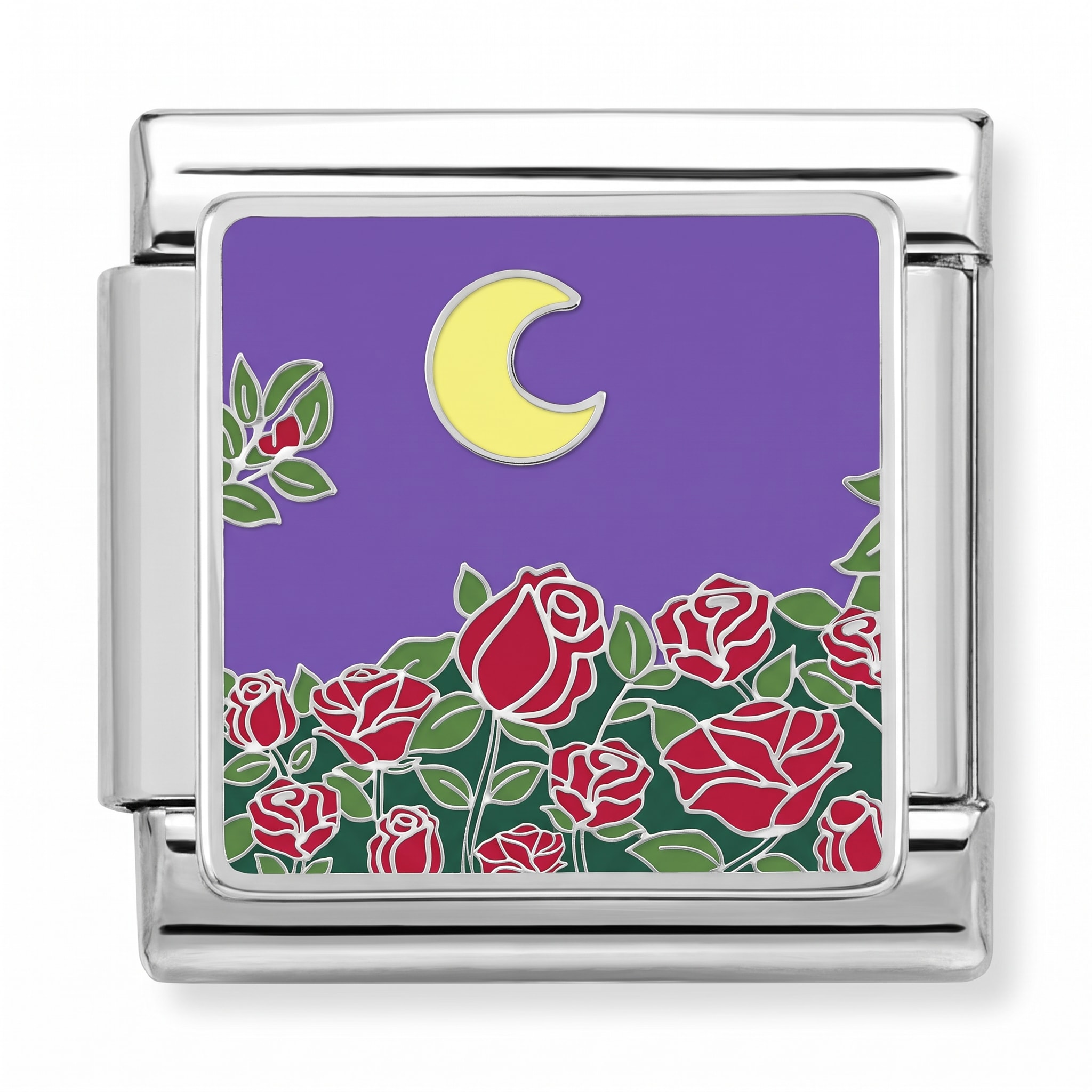 Charm Italiano Noche de Rosas Plateado