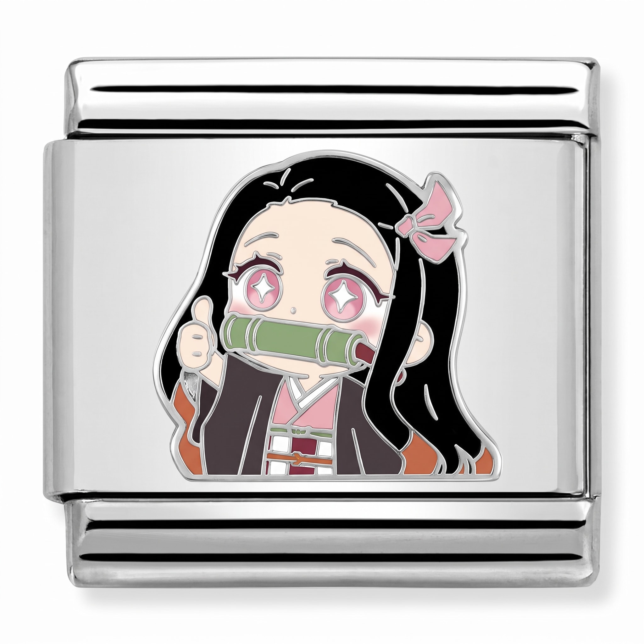 Charm Italiano Nezuko Kamado Plateado