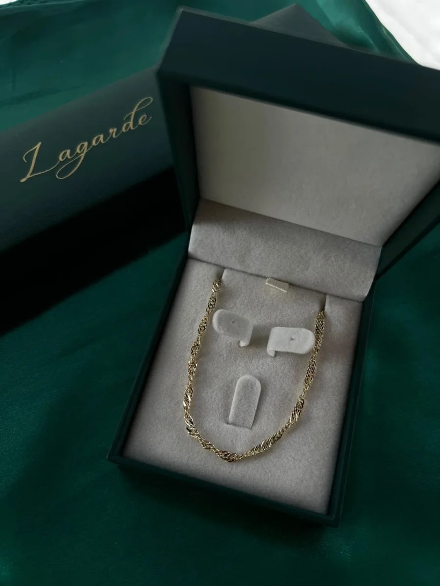 Collar Cadena Torcida en Chapa de Oro 18k — vista 2