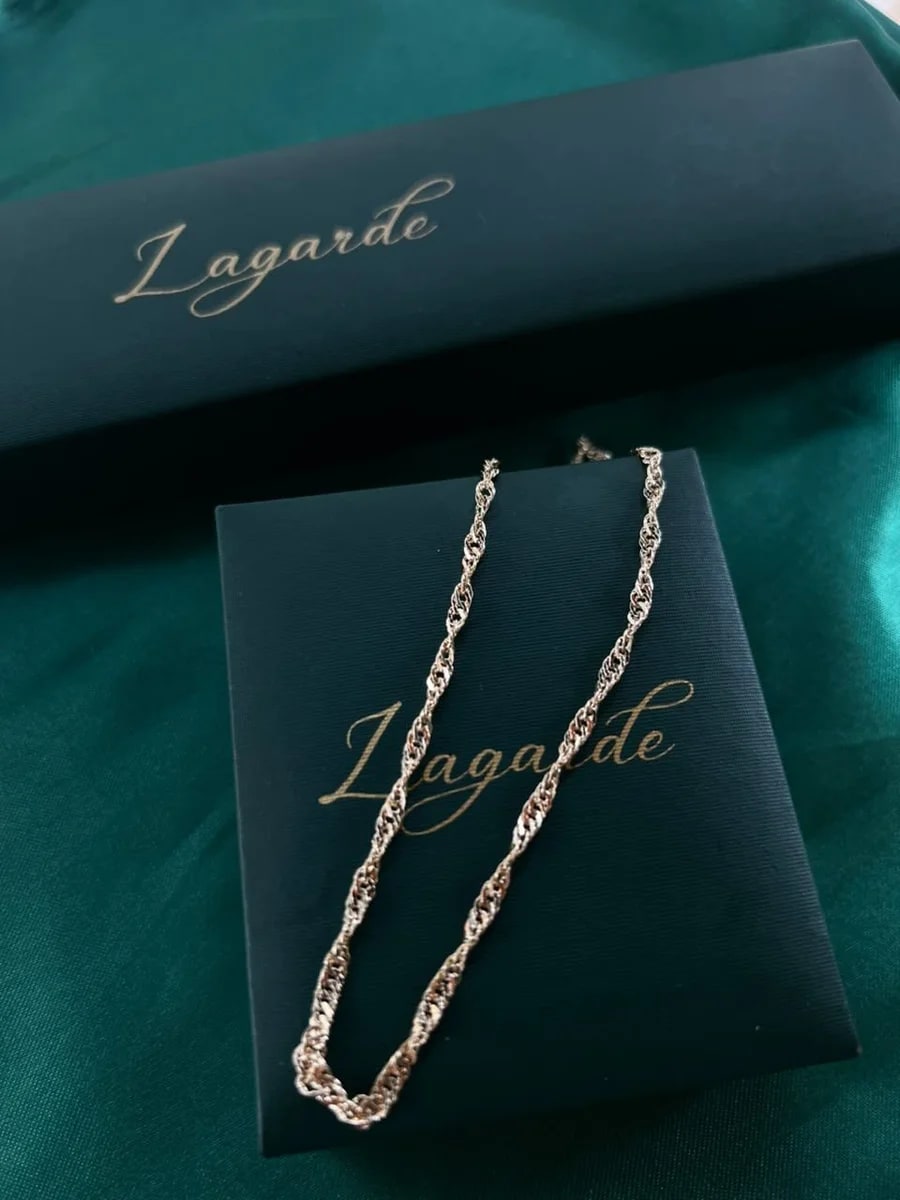 Collar Cadena Torcida en Chapa de Oro 18k — vista 3