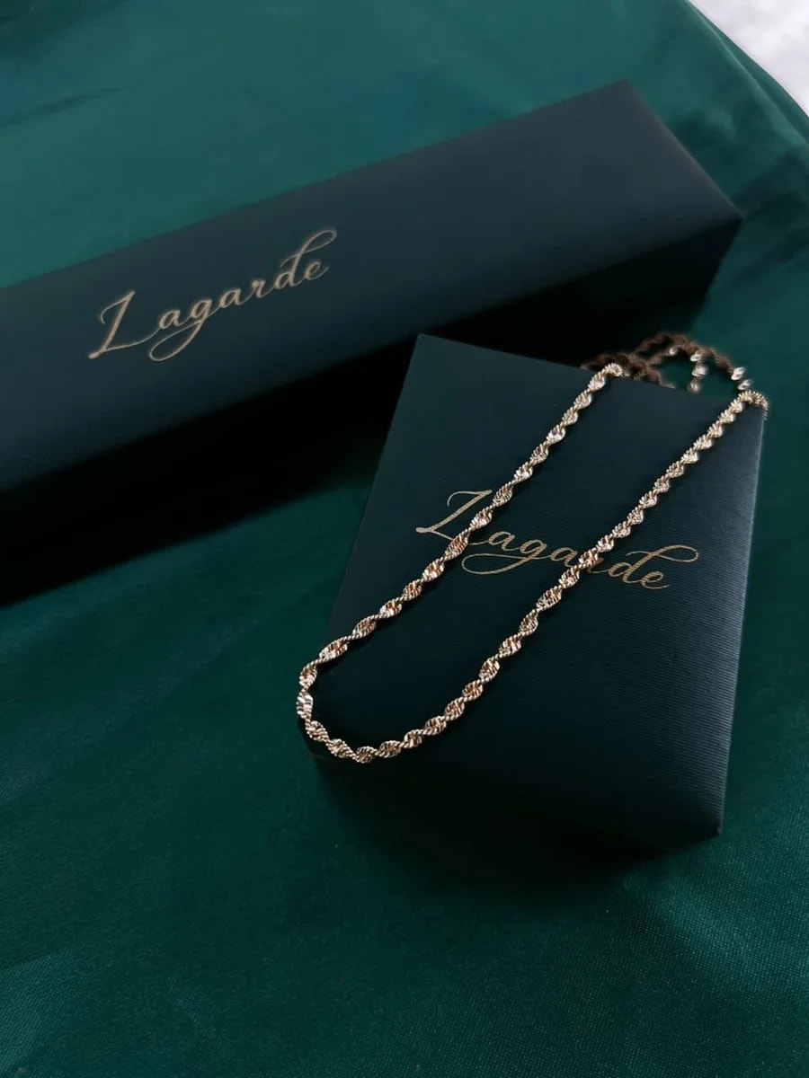 Collar Cadena Torcida en Chapa de Oro 18k — vista 2