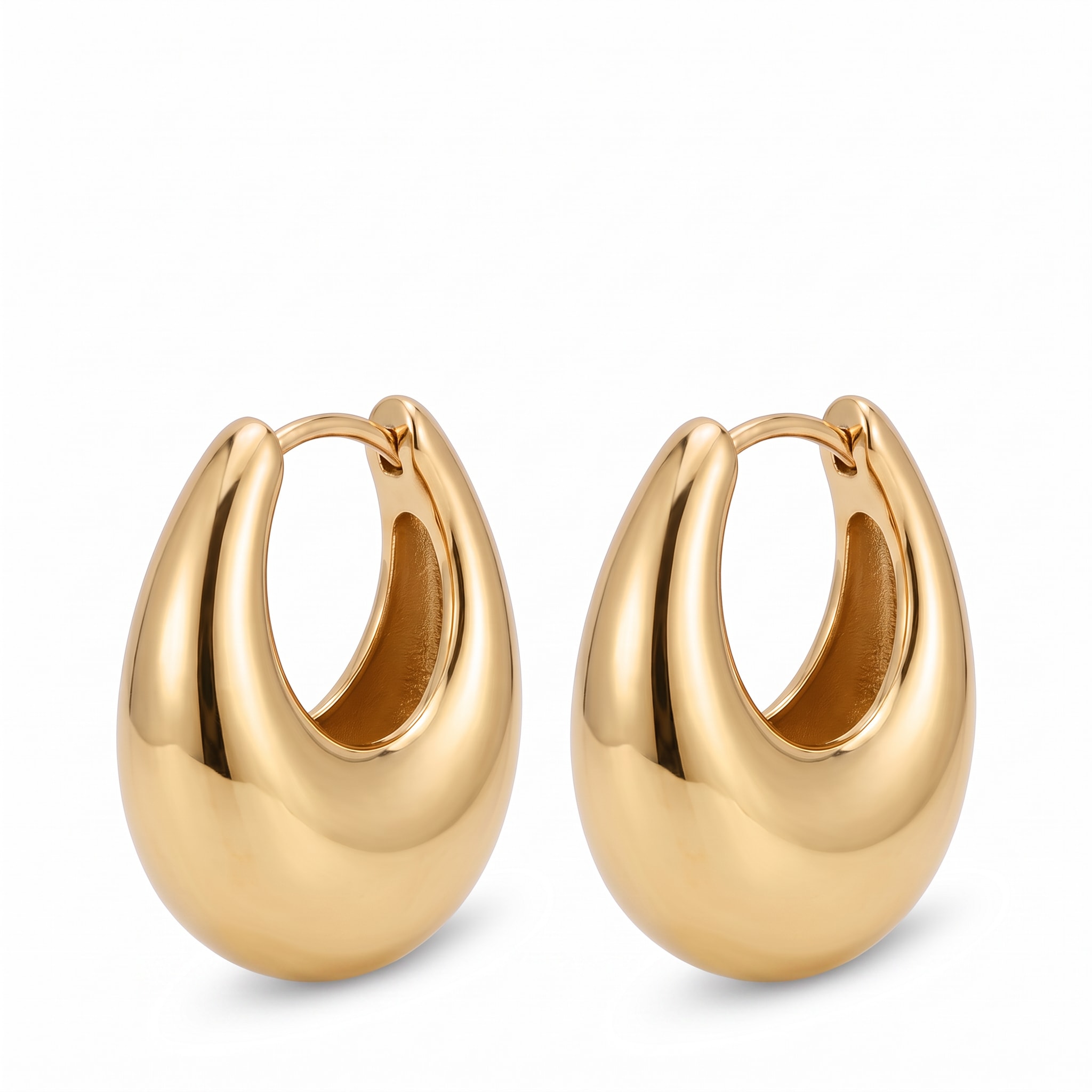 Arracadas Clásicas con Baño de Chapa de Oro 18k