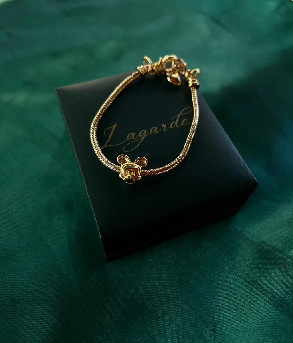 Pulsera Estilo Pandora en Chapa de Oro 18k — vista 2
