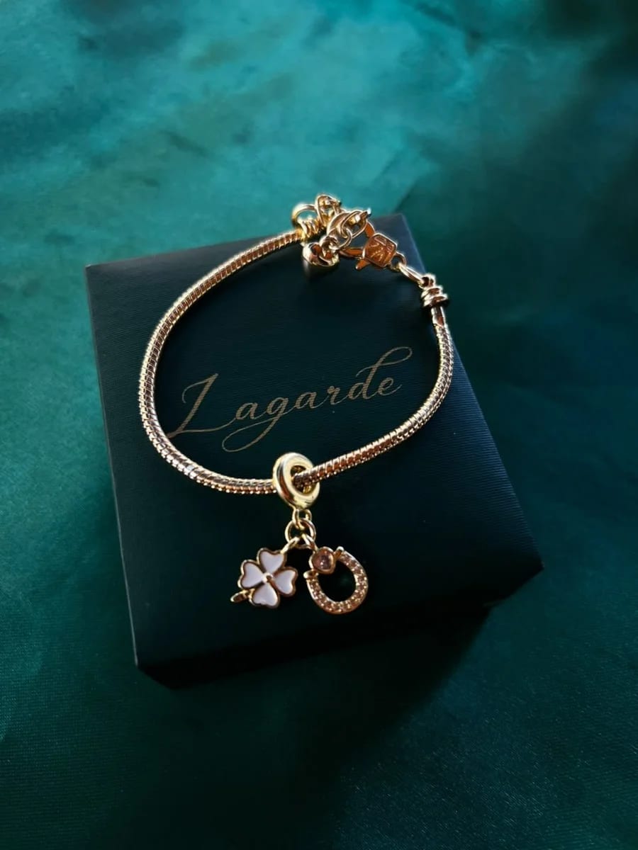 Pulsera Estilo Pandora en Chapa de Oro 18k — vista 2
