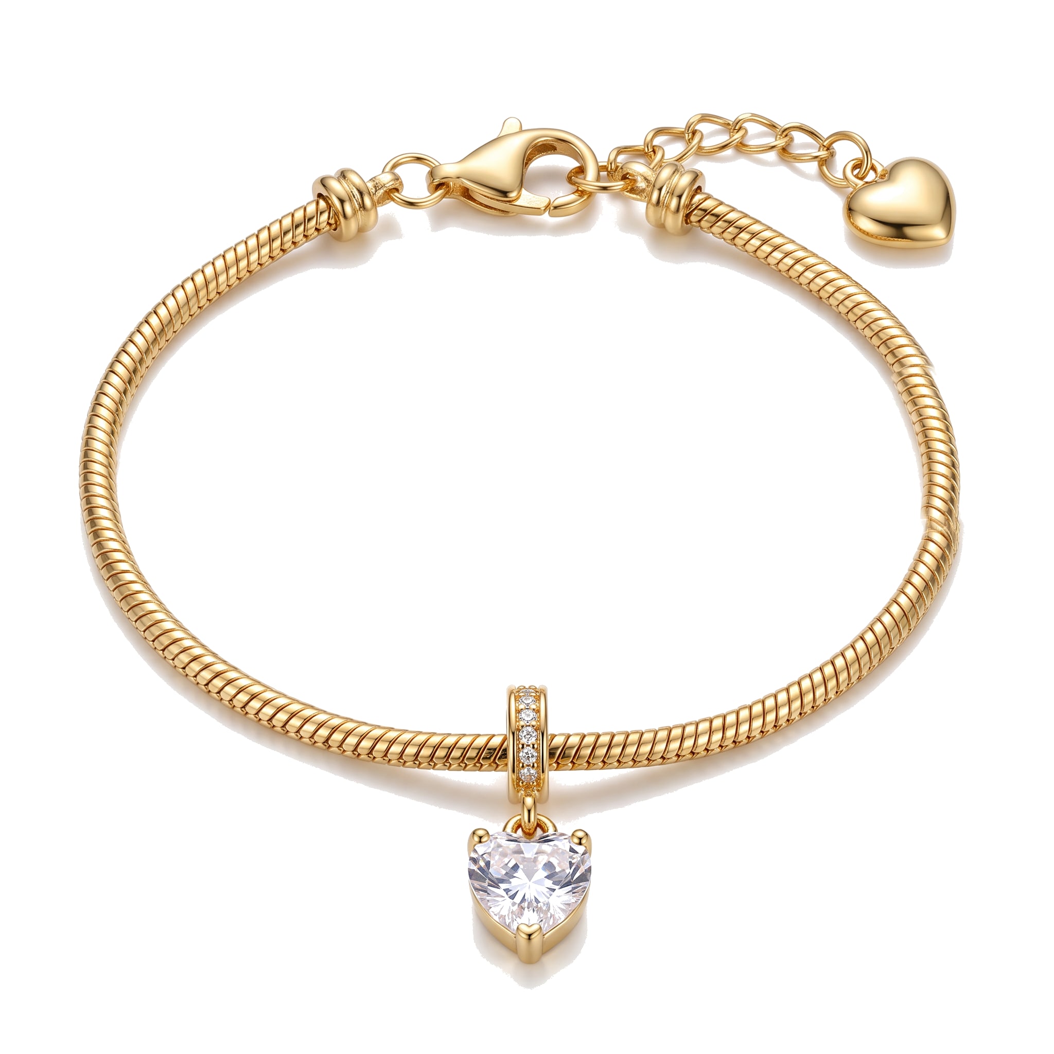 Pulsera Estilo Pandora en Chapa de Oro 18k