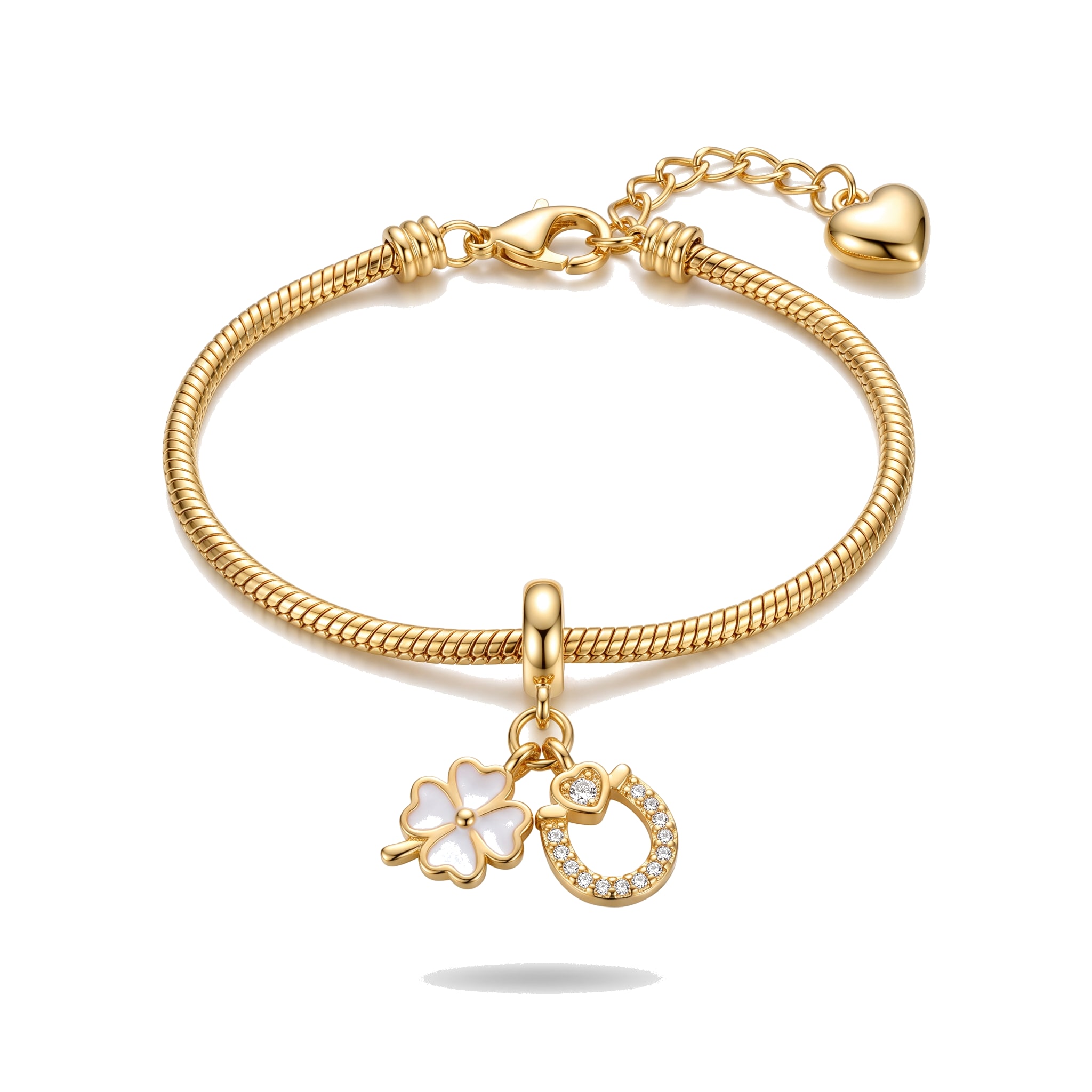 Pulsera Estilo Pandora en Chapa de Oro 18k