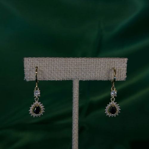 Aretes Largos Elegancia en Chapa de Oro 18k