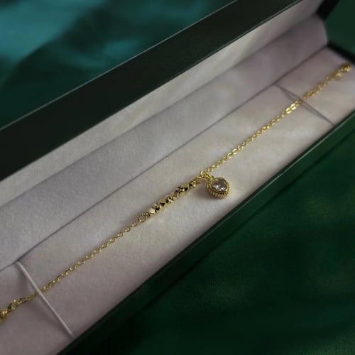 Pulsera Glitter en Chapa de Oro con Aro Brillante
