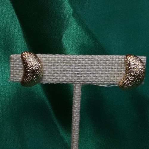 Aretes Ovejas Ovejitas Texturizados en Chapa de Oro 18k