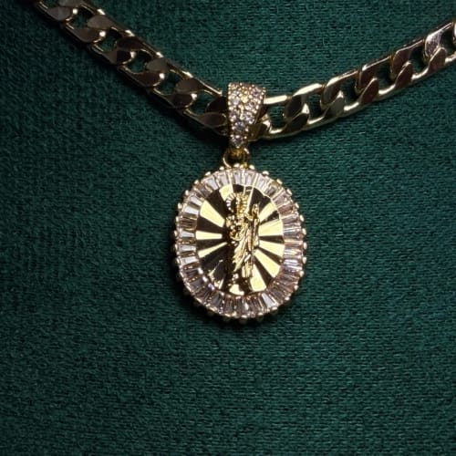 Dije San Judas Radiante Chapa de Oro 18k