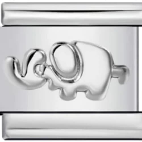 Charm Italiano Elefante Plateado