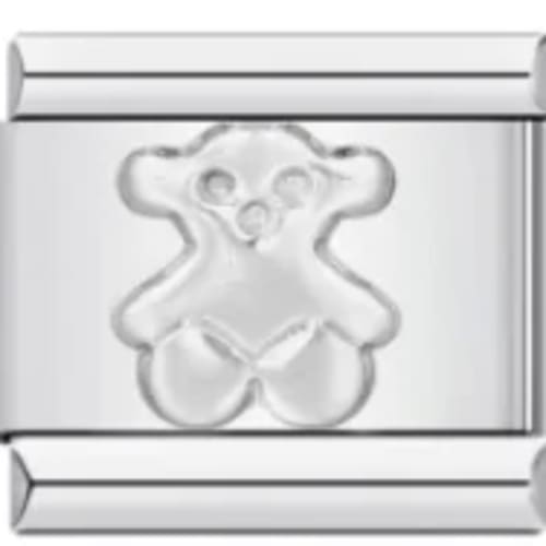 Charm Italiano Osito Plateado