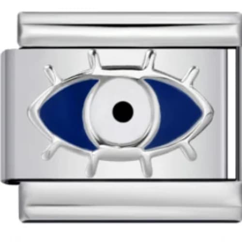 Charm Italiano Ojo Turco Azul Plateado