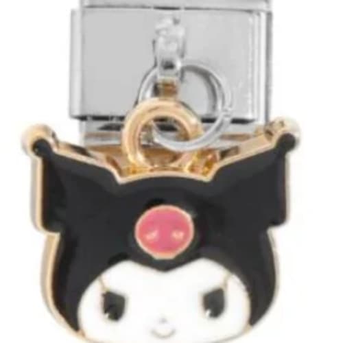 Charm Italiano Kuromi Colgante Plateado