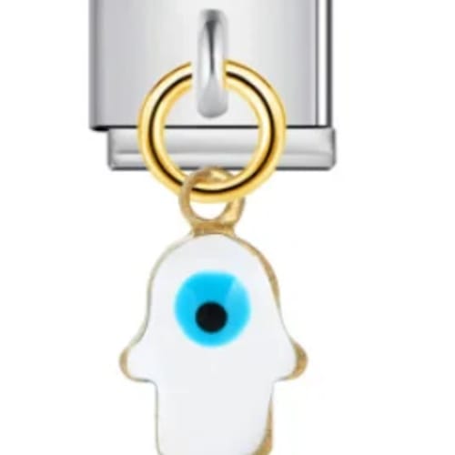 Charm Italiano Mano de Fátima Colgante Plateado