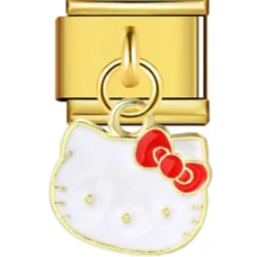 Charm Italiano Hello Kitty Colgante Dorado