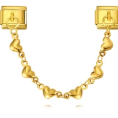 Charm Italiano Hearts Colgante Dorado