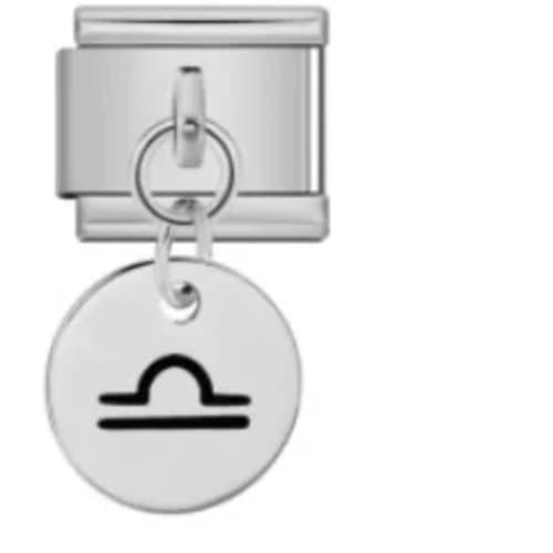 Charm Italiano Signo Libra Colgante Plateado