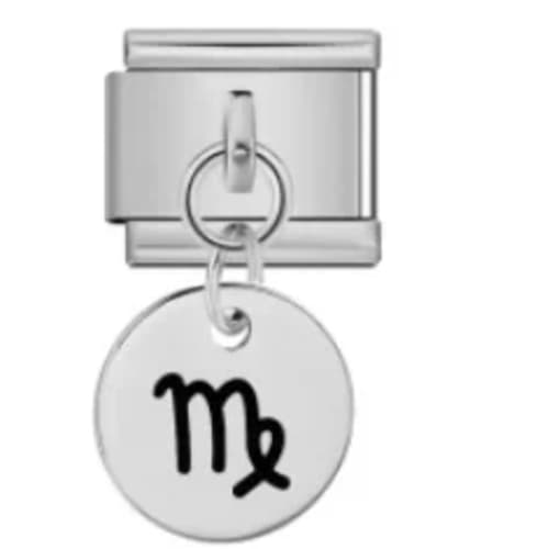 Charm Italiano Signo Virgo Colgante Plateado