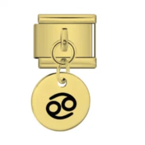 Charm Italiano Signo Cáncer Colgante Dorado