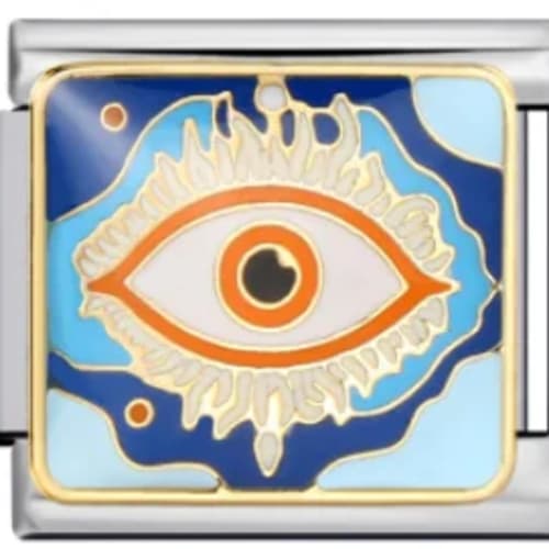 Charm Italiano Ojo Turquesa Plateado