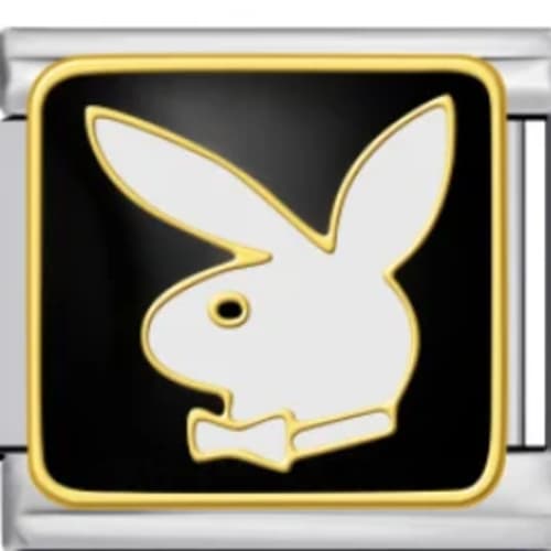 Charm Italiano Logo Playboy Plateado