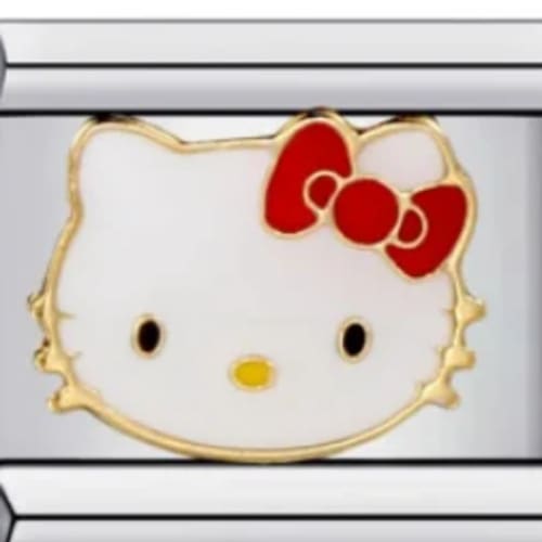 Charm Italiano Hello Kitty Plateado