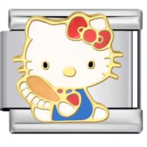 Charm Italiano Hello Kitty Plateado