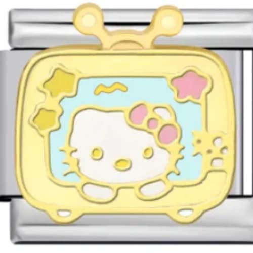 Charm Italiano Hello Kitty Televisión Plateado