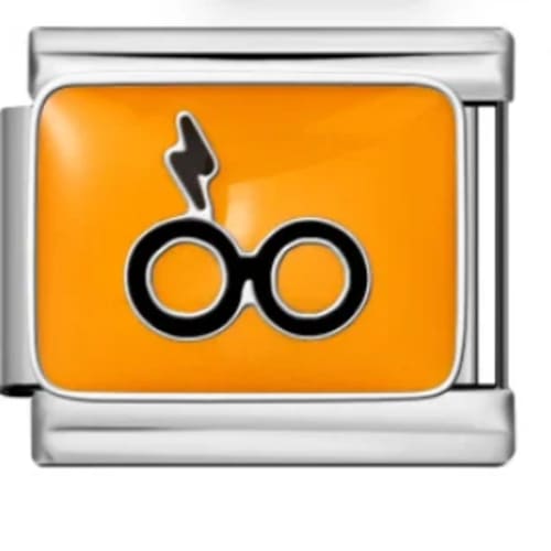 Charm Italiano Gafas y Rayo Harry Potter Plateado