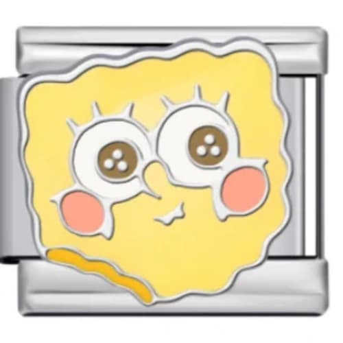 Charm Italiano Bob Esponja Plateado