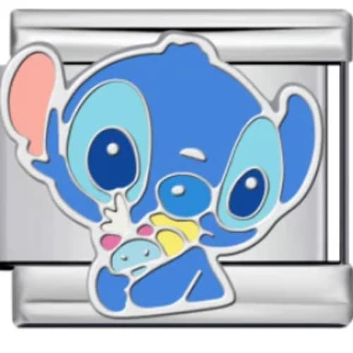 Charm Italiano Stitch de Disney Plateado