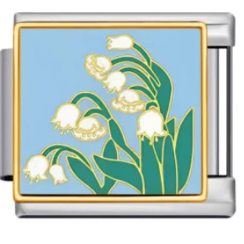 Charm Italiano Lirio de los Valles Plateado