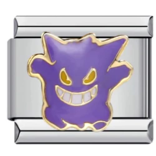 Charm Italiano Gengar Violeta Plateado