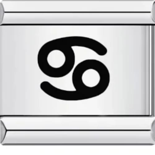 Charm Italiano Signo Zodiacal Cáncer Plateado