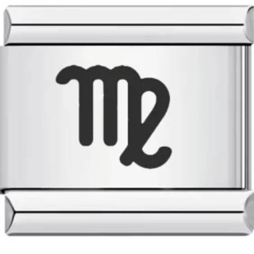 Charm Italiano Signo Virgo Plateado