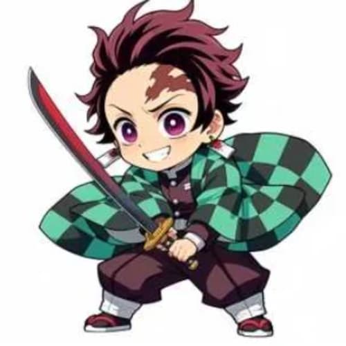Charm Italiano Tanjiro Kamado Plateado