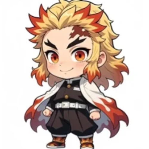 Charm Italiano Kyojuro Rengoku Plateado