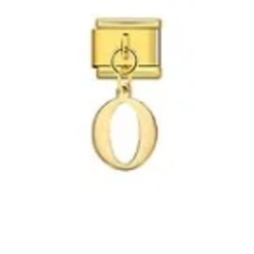 Charm Italiano Letra O Colgante Dorado