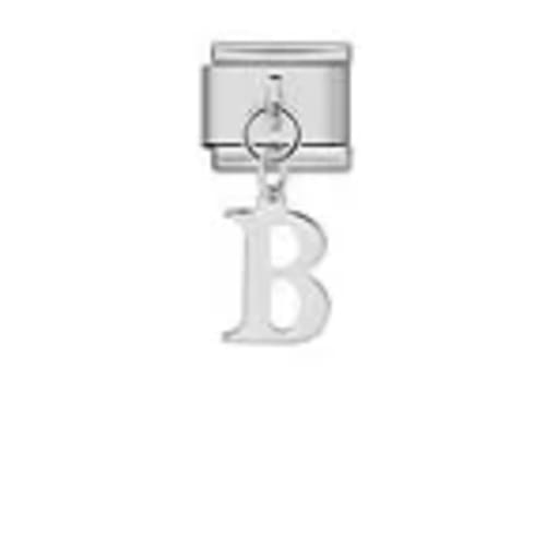 Charm Italiano Letra B Colgante Plateado