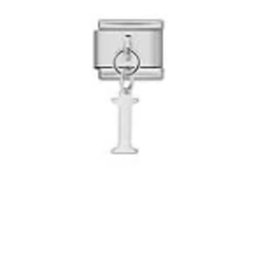 Charm Italiano Letra I Colgante Plateado