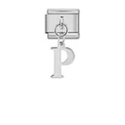 Charm Italiano Letra P Colgante Plateado