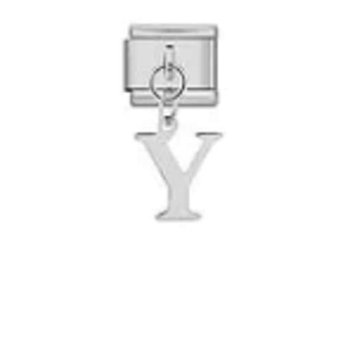 Charm Italiano Letra Y Colgante Plateado