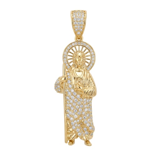 Dije San Judas Micropabe Chapa de Oro 18k