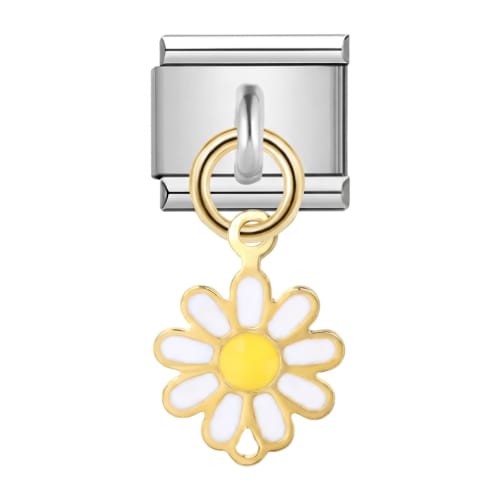 Charm Italiano Margarita Colgante Plateado