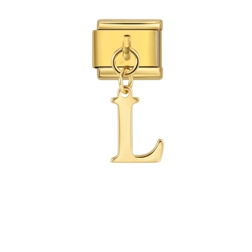Charm Italiano Letra L Colgante Dorado