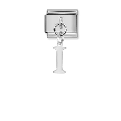 Charm Italiano Letra I Colgante Plateado