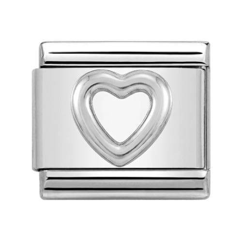 Charm Italiano Corazón Plateado